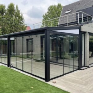 Moderner Wintergarten 306 cm x 400 cm mit Opal Polycarbonat